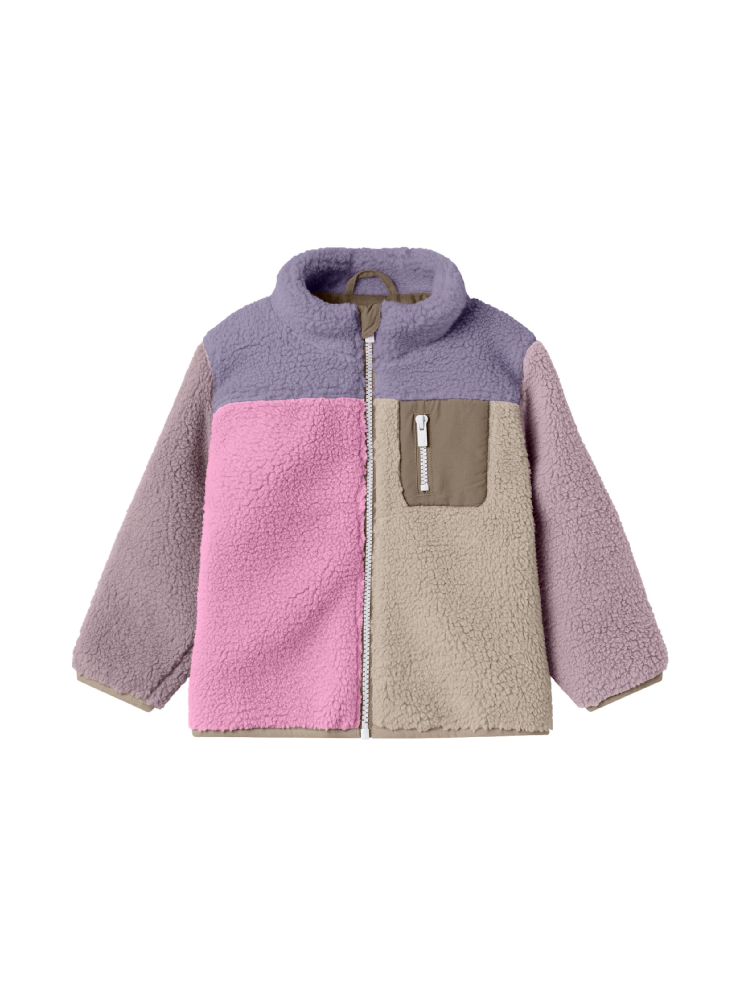 NAME IT Fleece Jacket 'NMFMonica' in Beige: front