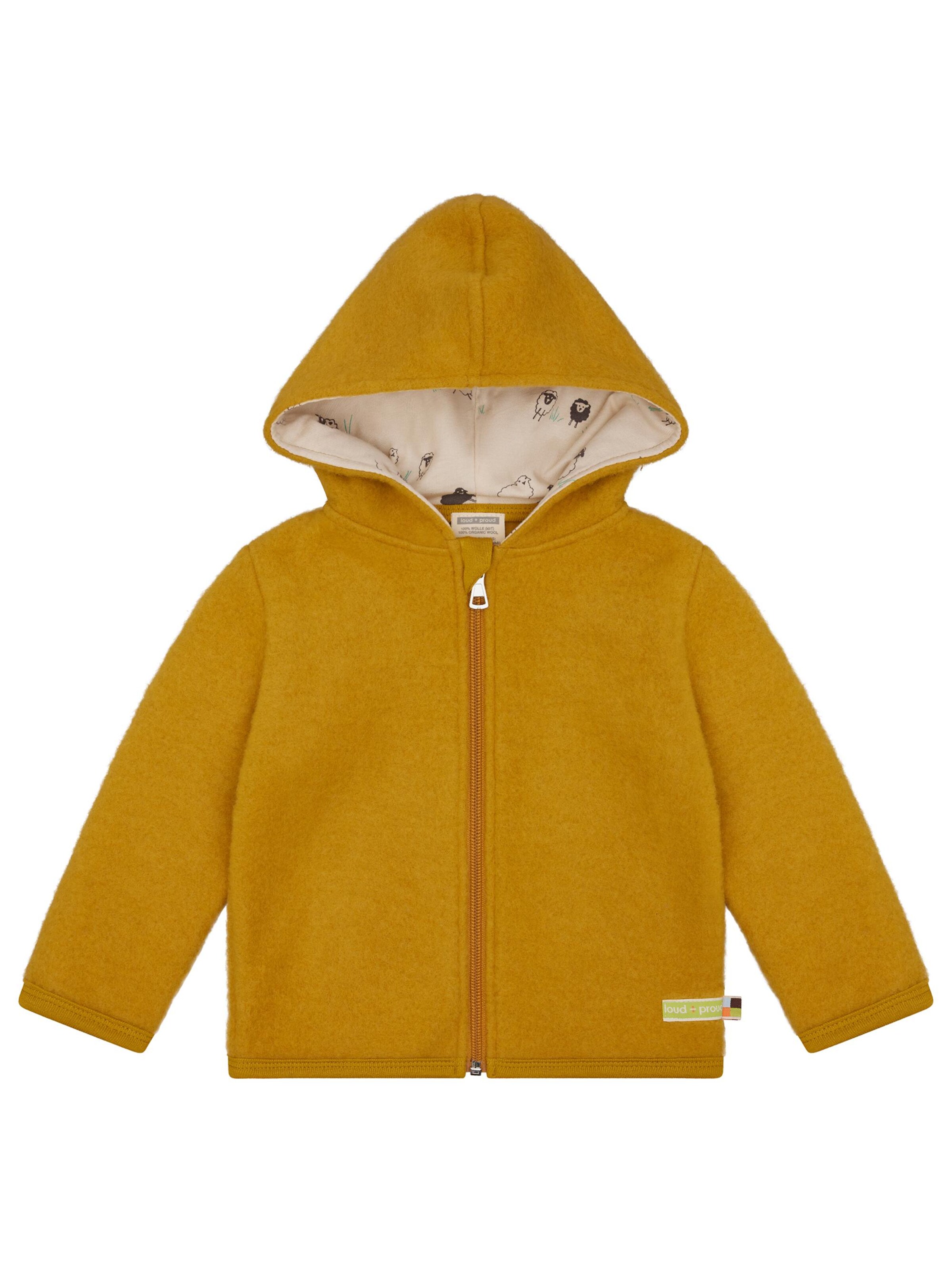 loud + proud Fleece Jacket in Yellow: front