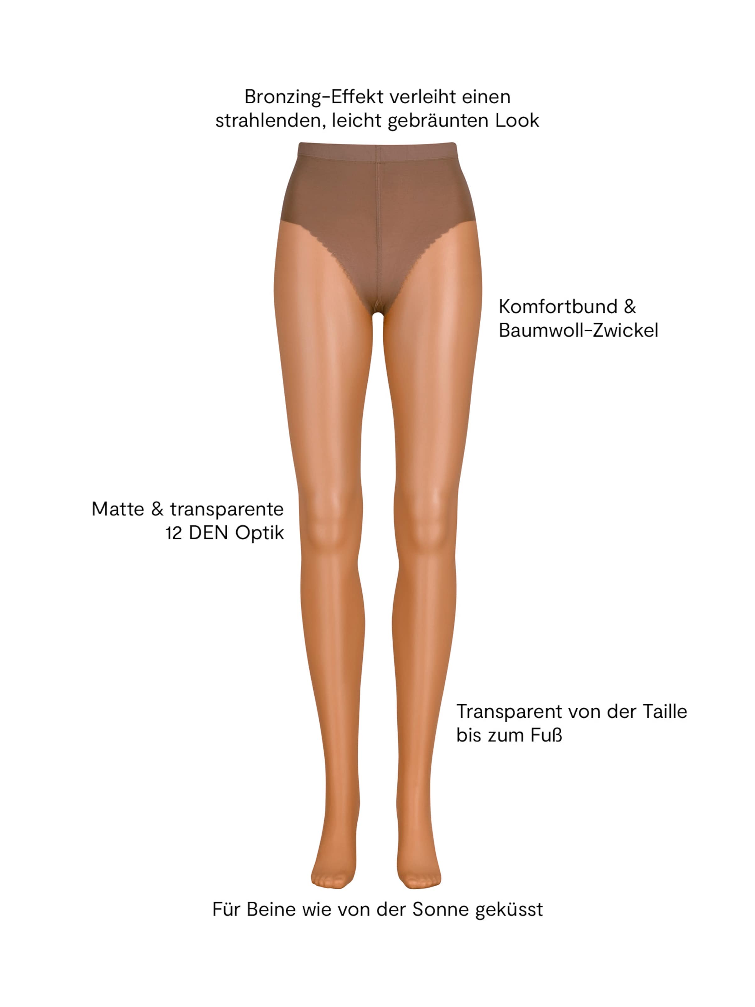 Collants 'Hello Sunshine' Nur Die en beige