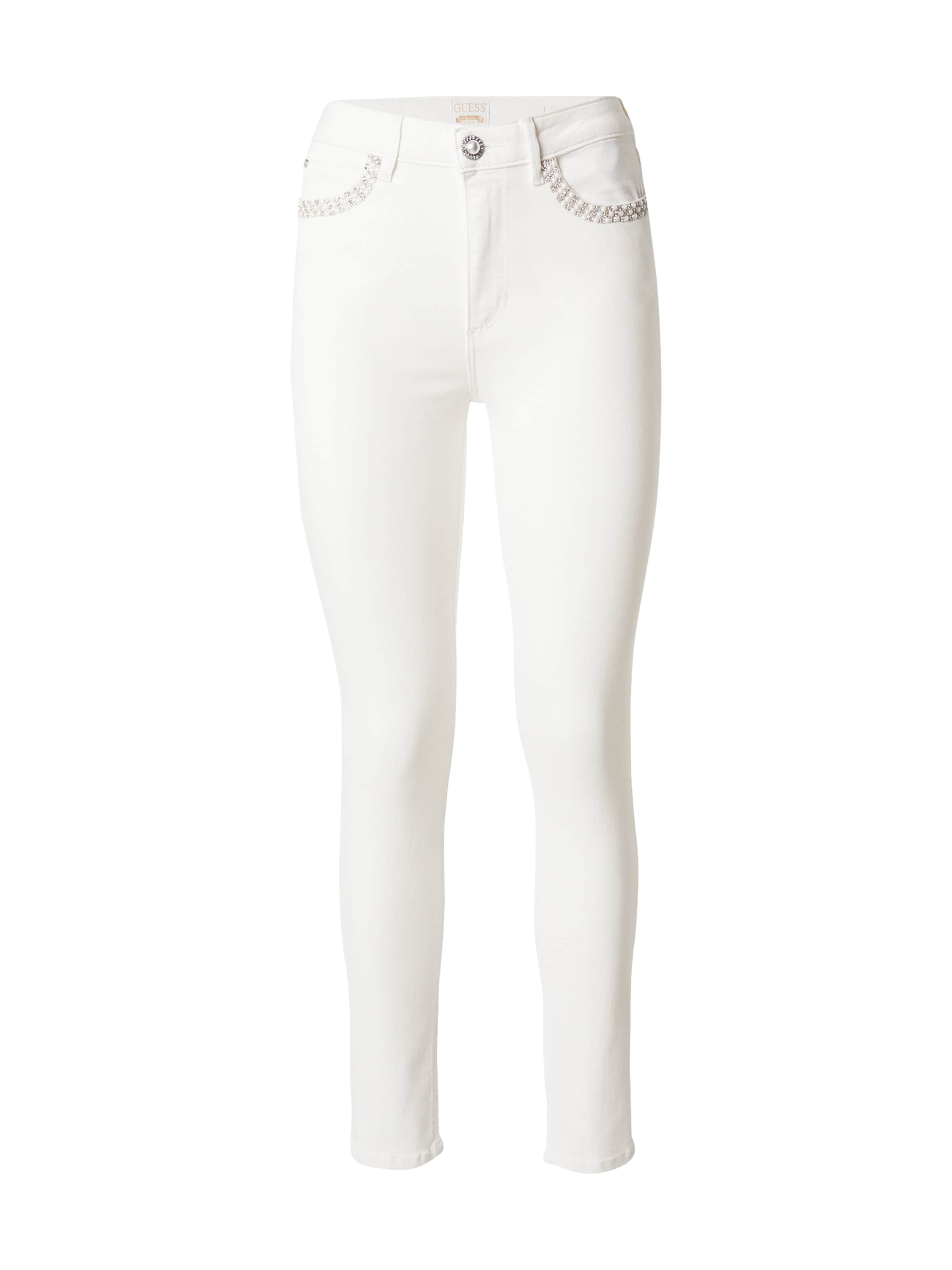 Skinny Jean GUESS en blanc : devant