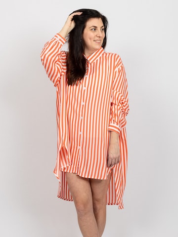 Robe-chemise 'Kalf' salzhaut en orange : devant