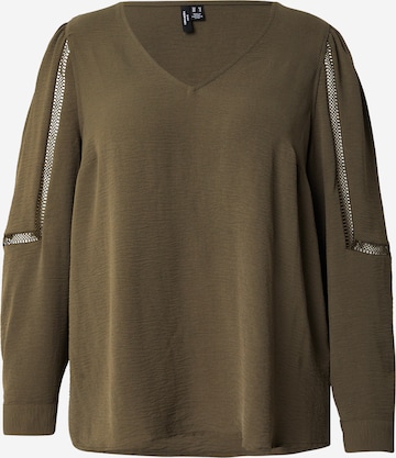 Vero Moda Curve Блузка 'VMCalva' в Зеленый: спереди