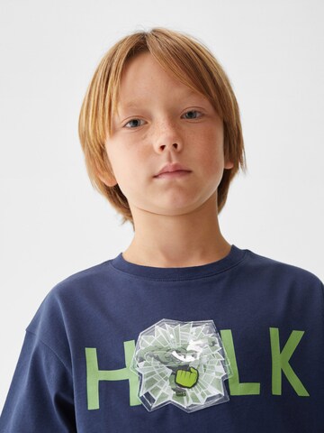 MANGO KIDS T-shirt 'Aquahero' i blå