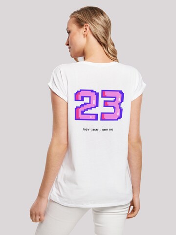 F4NT4STIC Shirt 'SIlvester Party Happy People Only' in Wit