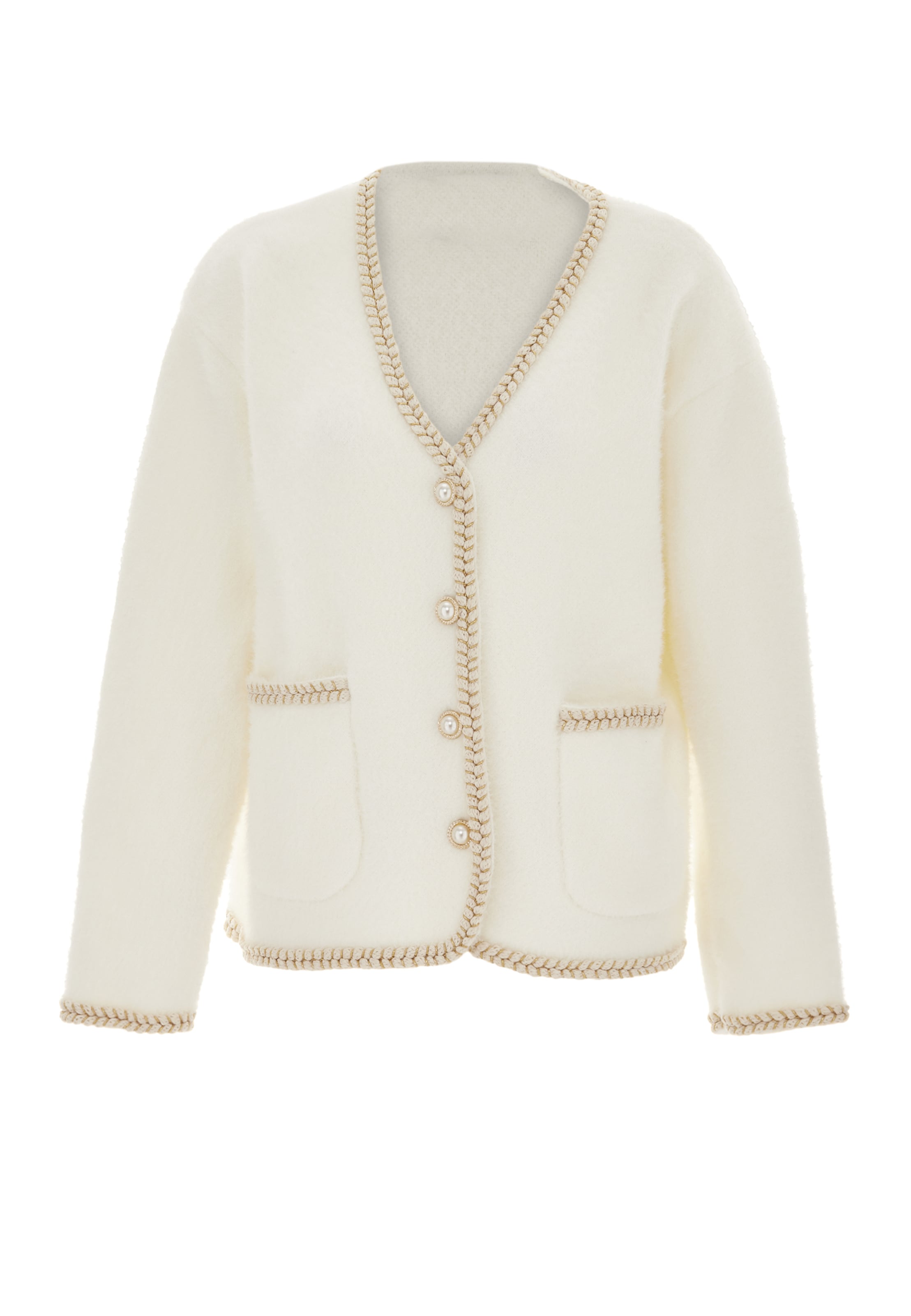 CHANI Strickjacke in Weiß: Vorderseite