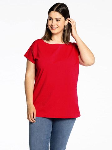 Yoek Shirt ' COTTON ' in Red: front