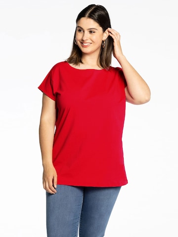 T-shirt ' COTTON ' Yoek en rouge : devant