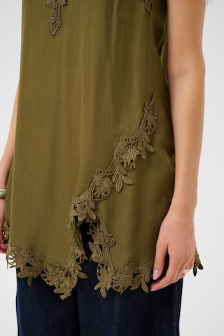 Cream Bluse i grøn