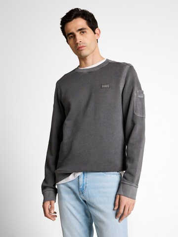 Sweat-shirt TOM TAILOR en gris : devant