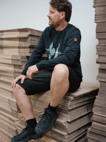 FORSBERG Sweatshirt 'Longsleeve mit Audiowelle' in Black
