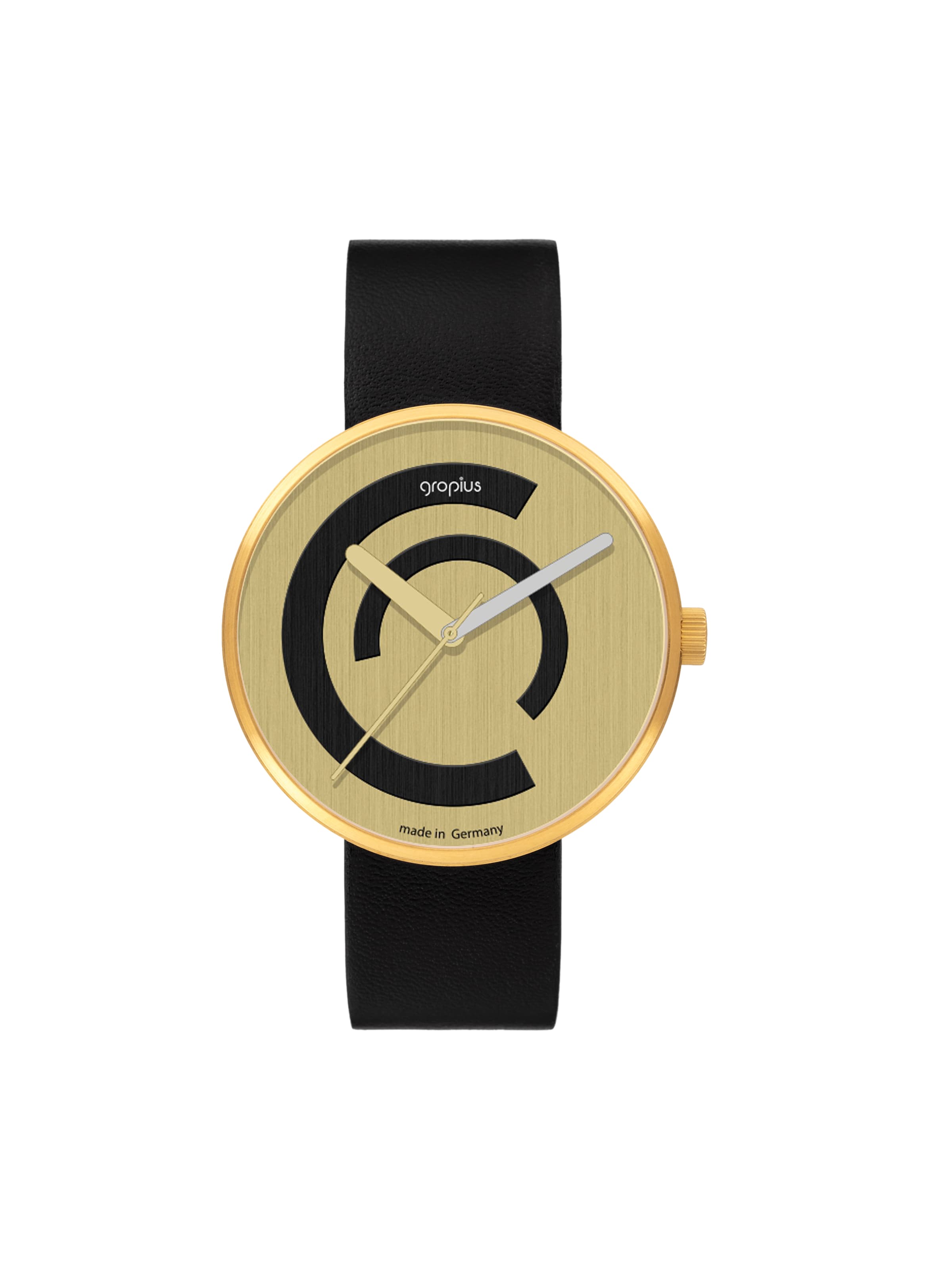 WALTER GROPIUS Analoguhr 'CENTUM DELUXE'‌‌‌‌ in gold, Produktansicht