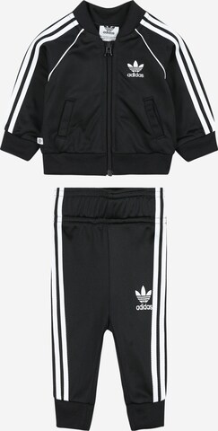 ADIDAS ORIGINALS Štandardný strih Joggingová súprava 'Adicolor' - Čierna: predná strana