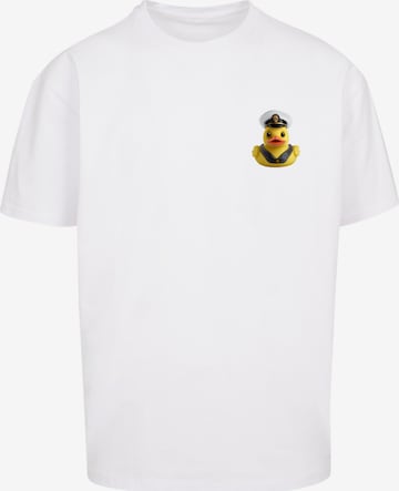 F4NT4STIC Shirt 'Rubber Duck Captain' in Wit: voorkant