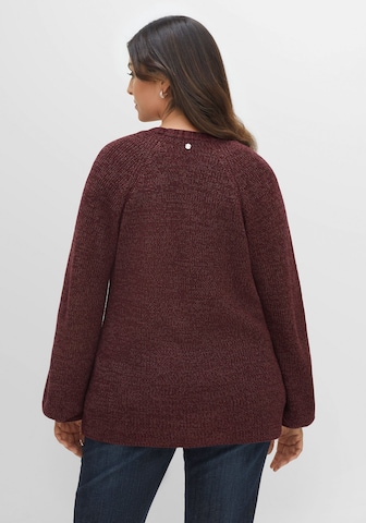 SHEEGO Knit Cardigan in Red