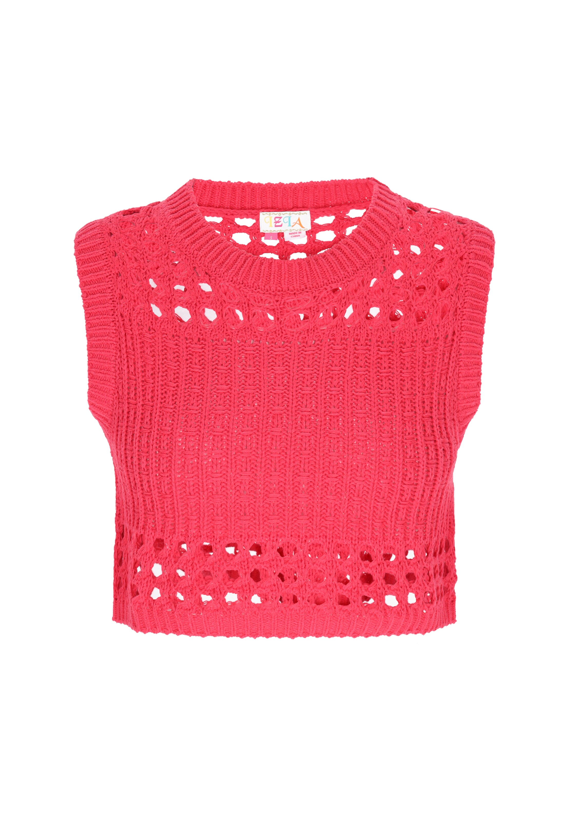 IZIA Вязаный топ в Ярко-розовый: спереди