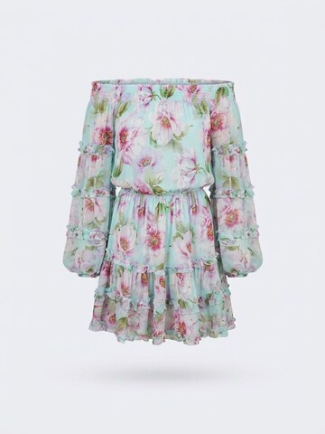 Miss June Dress 'Robe Courte Fleur' in Green