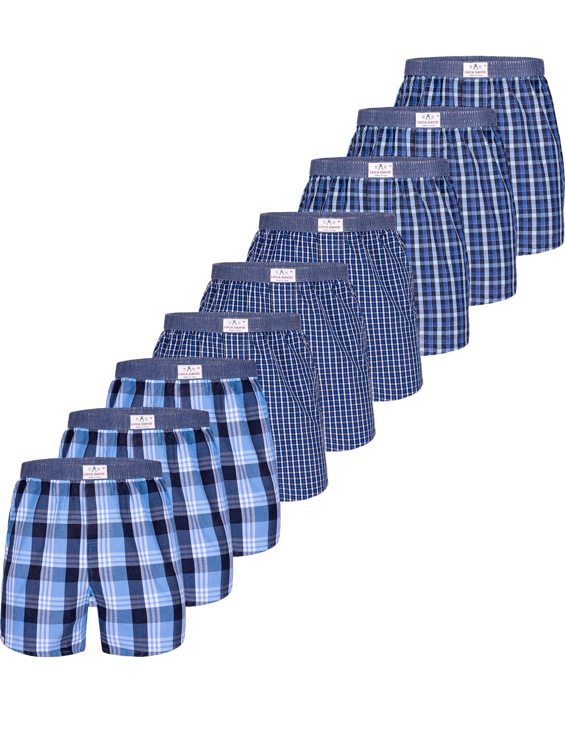 Luca David Boxer shorts ' Olden Glory ' in Blue: front