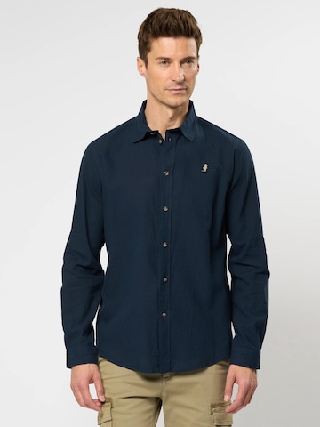 MCS Regular fit Overhemd in Blauw: voorkant