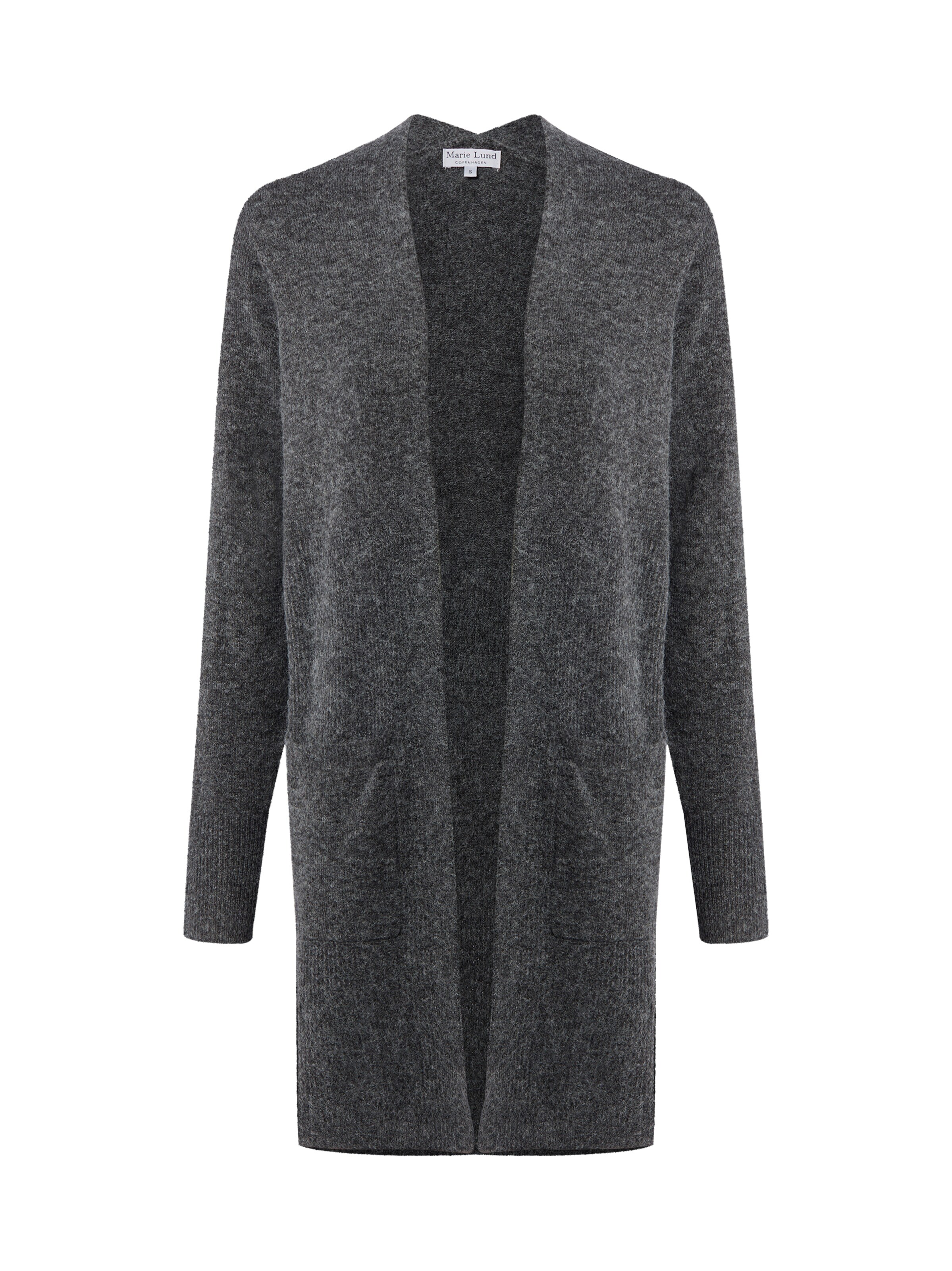 Marie Lund Strickmantel in Grau: Vorderseite