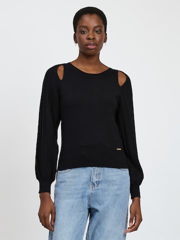 Influencer Sweter w kolorze czarny: przód