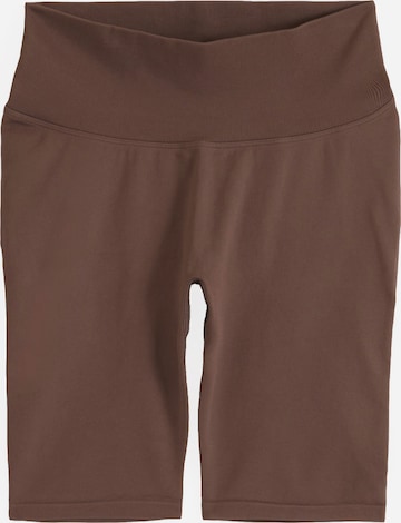 Skinny Pantalon de sport Aim'n en marron : devant
