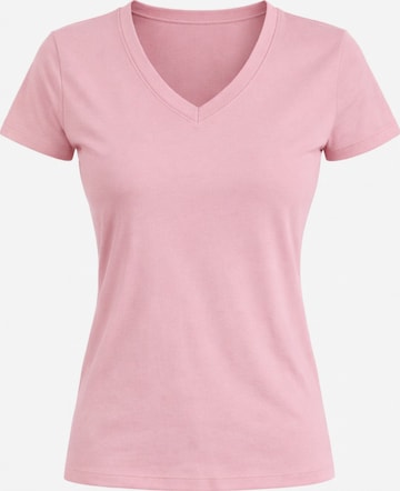 LEAFLETIC Shirt 'Leafletic Women’s Short Sleeve V-Neck T-shirt' in Roze: voorkant