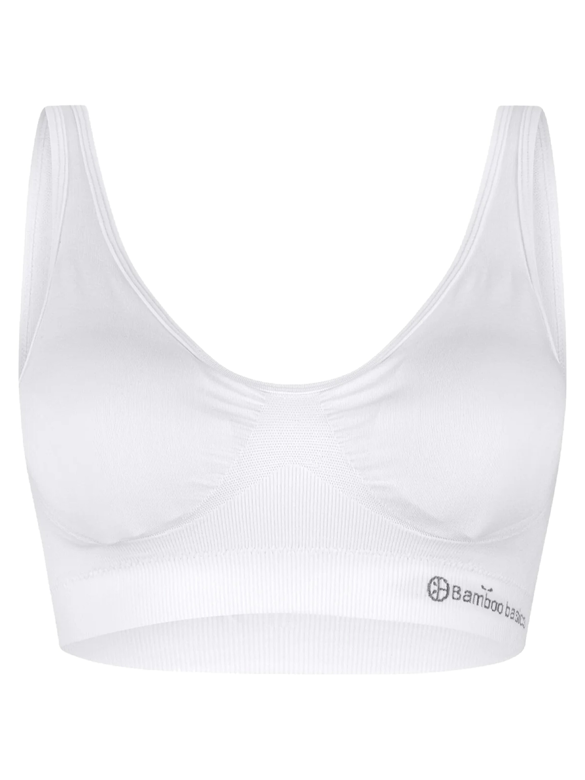 Bamboo basics Bustier BH 'Fleur' in Wit: voorkant