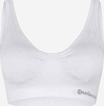Bamboo basics BH 'Fleur' in Wit: voorkant
