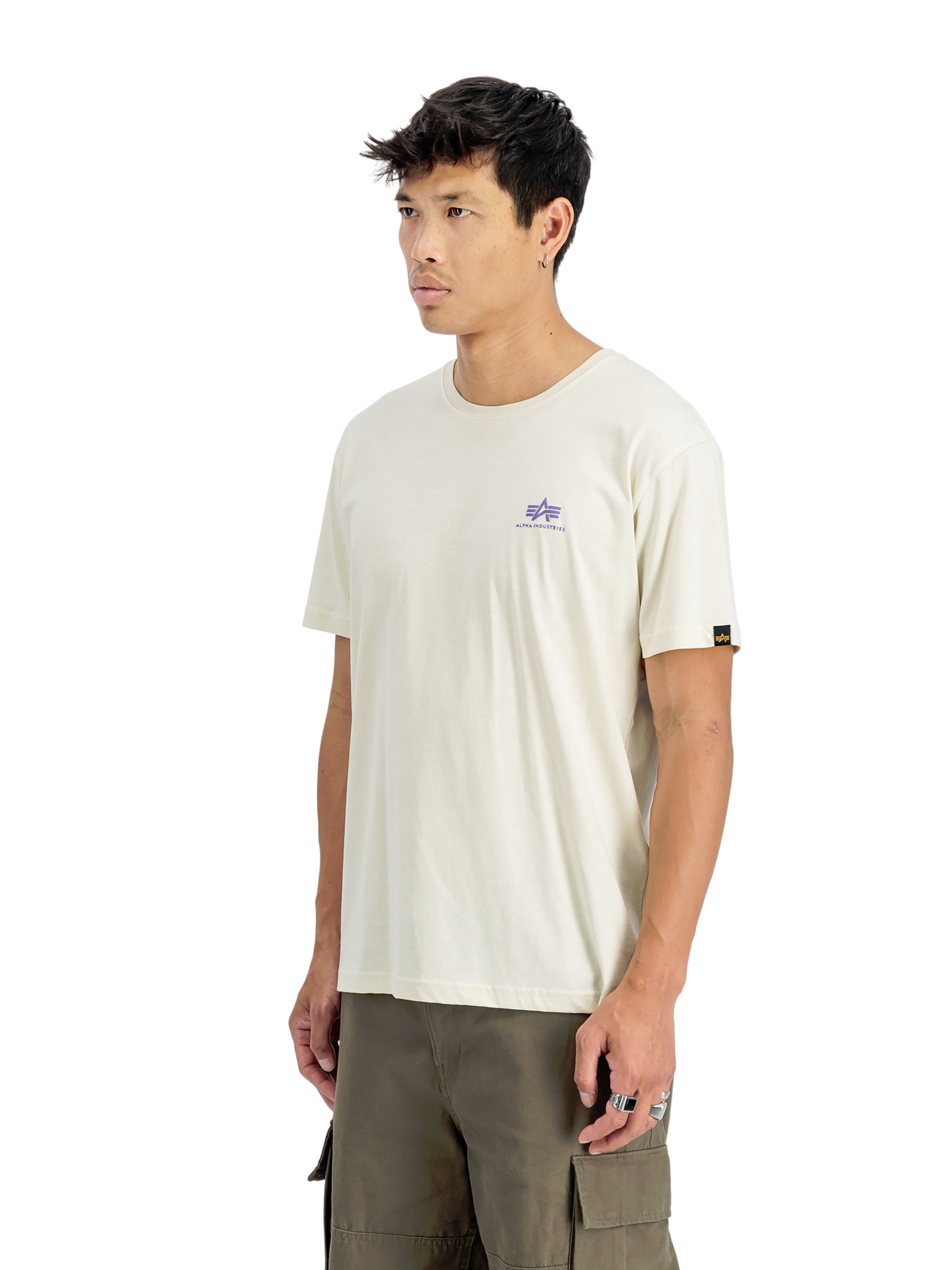 ALPHA INDUSTRIES Shirt 'Basic Small Logo'‌‌ in Weiß