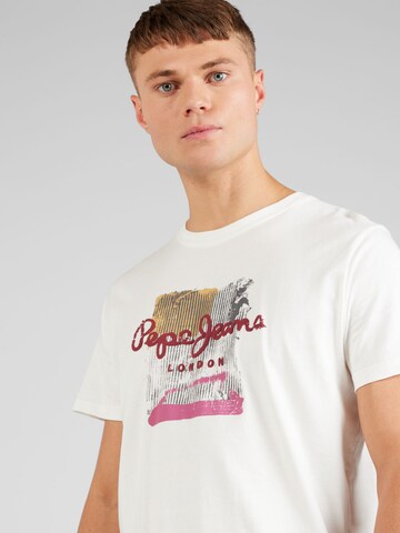 T-Shirt 'MELBOURNE' Pepe Jeans en blanc