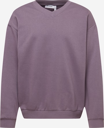 WEEKDAYSweater majica - ljubičasta boja: prednji dio