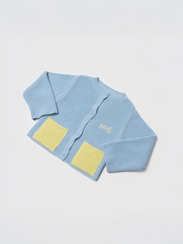 Maru + Bo Cardigan 'CARDIGAN WITH CONTRAST COLOR POCKETS' i blå