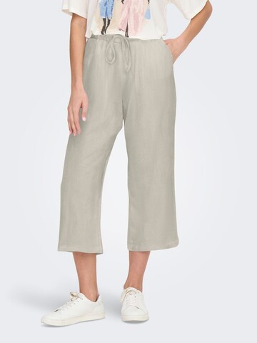 ONLY Loose fit Trousers 'ONLSIESTA' in Beige: front