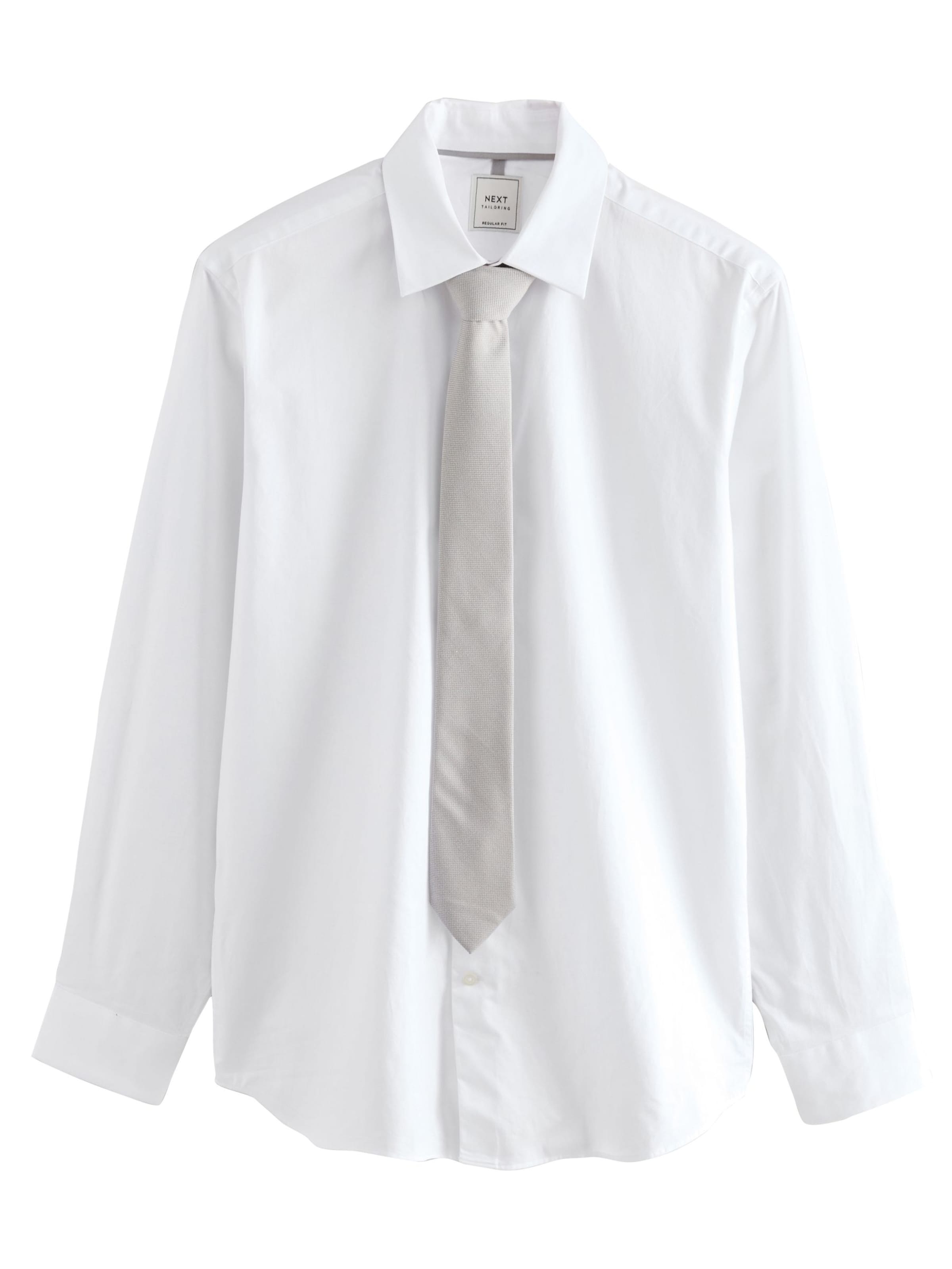 Next Regular fit Button Up Shirt in Grey: front