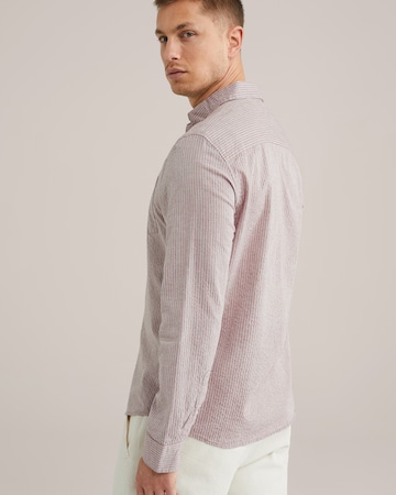 WE Fashion Regular fit Button Up Shirt in Brown