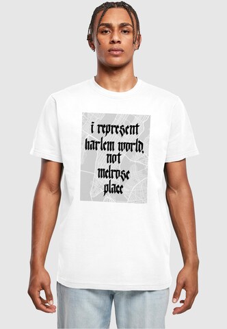 Maglietta 'Harlem Words' di Mister Tee in bianco: frontale