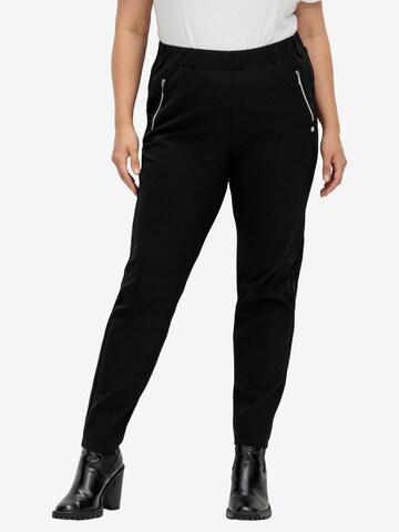 SHEEGO Slim fit Pants in Black: front