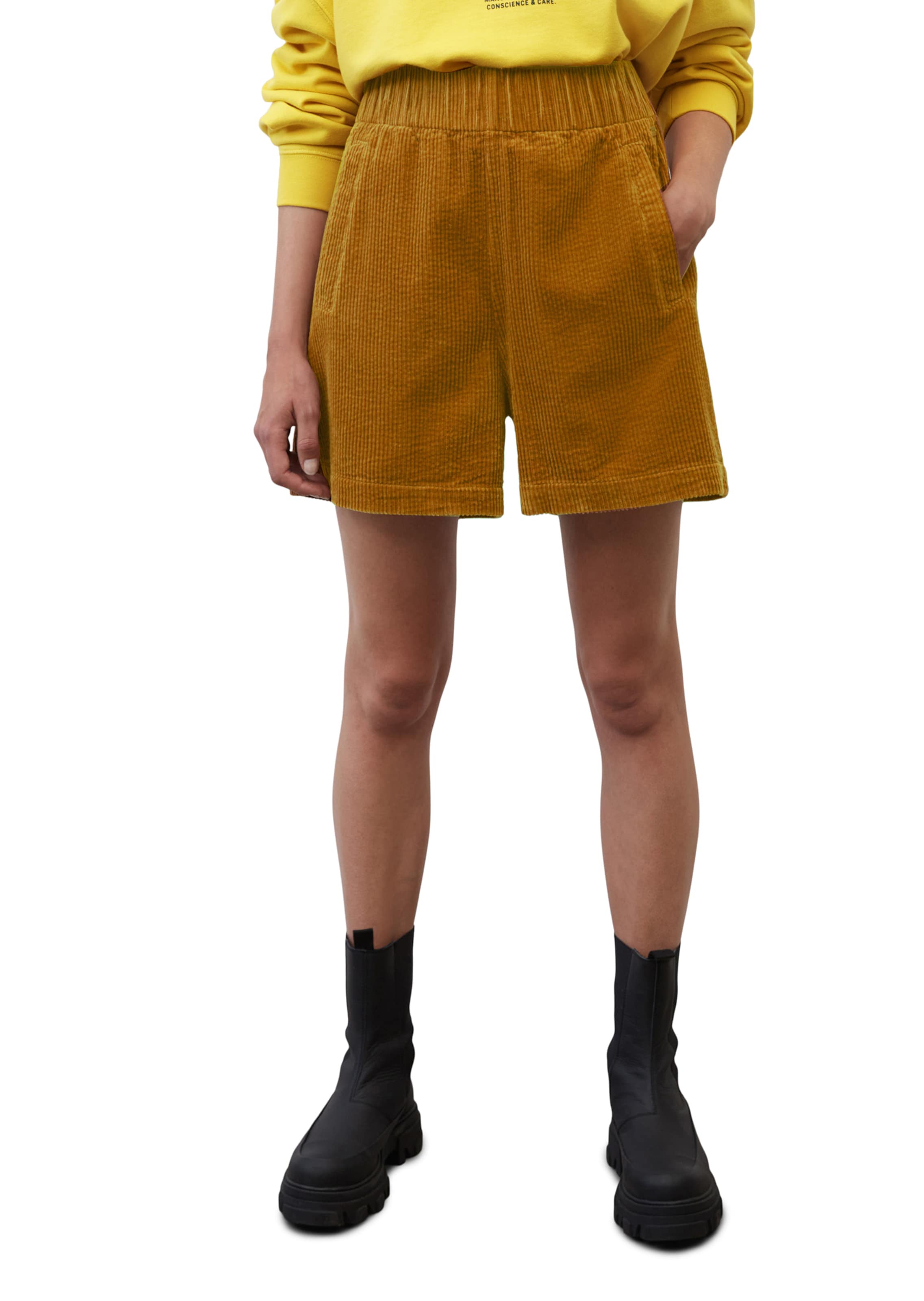 Marc O'Polo DENIM Regular Trousers in Brown: front