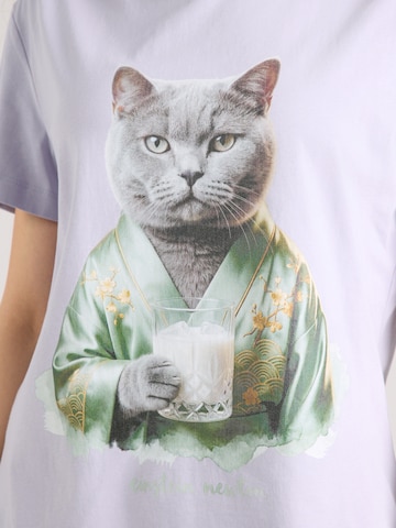 T-shirt 'Kimono Cat' EINSTEIN & NEWTON en violet