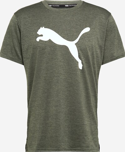 PUMA T-Shirt fonctionnel en kaki / blanc, Vue avec produit