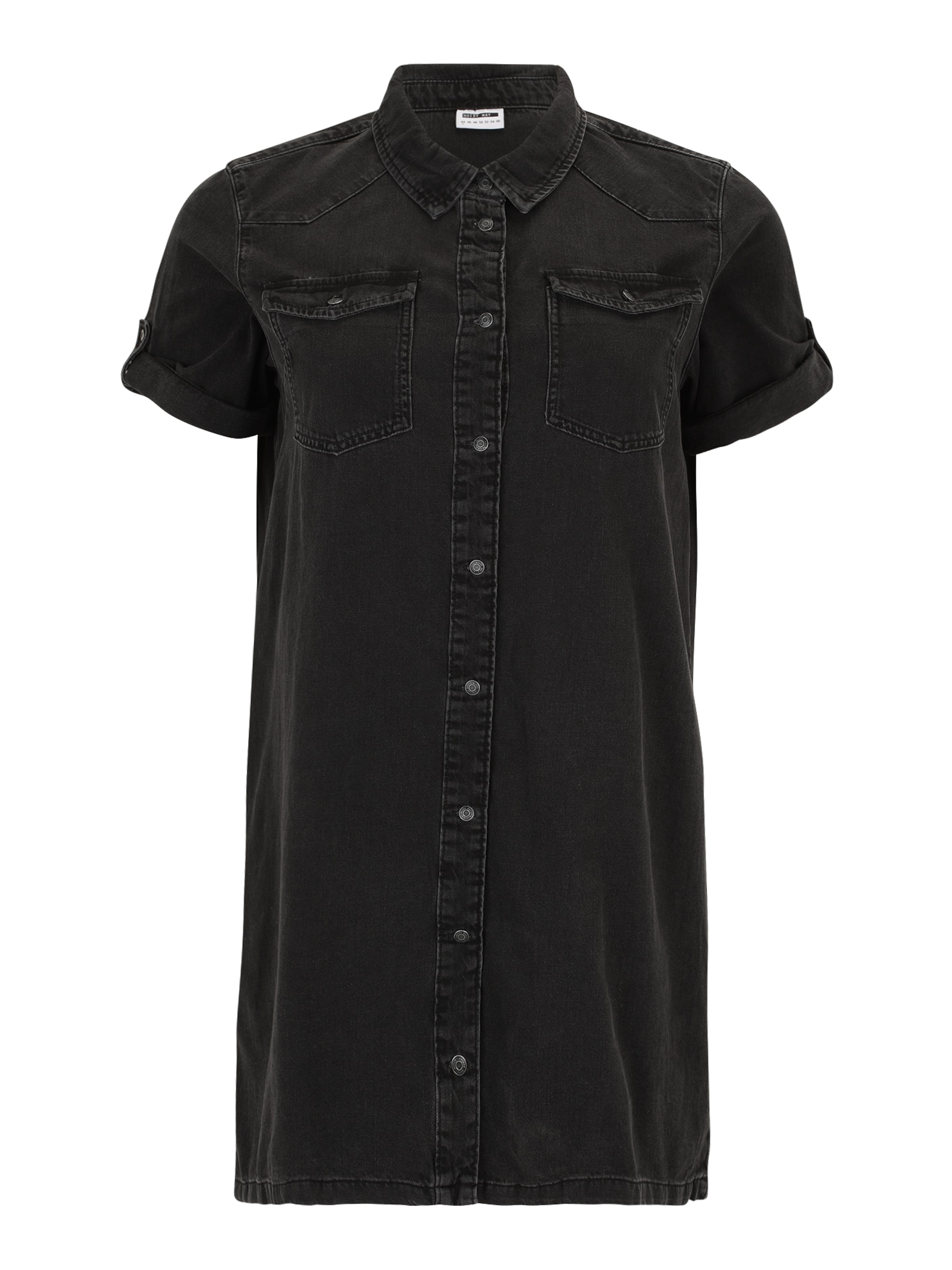 Noisy May Curve Shirt Dress 'NMNEW SIGNE' in Black: front