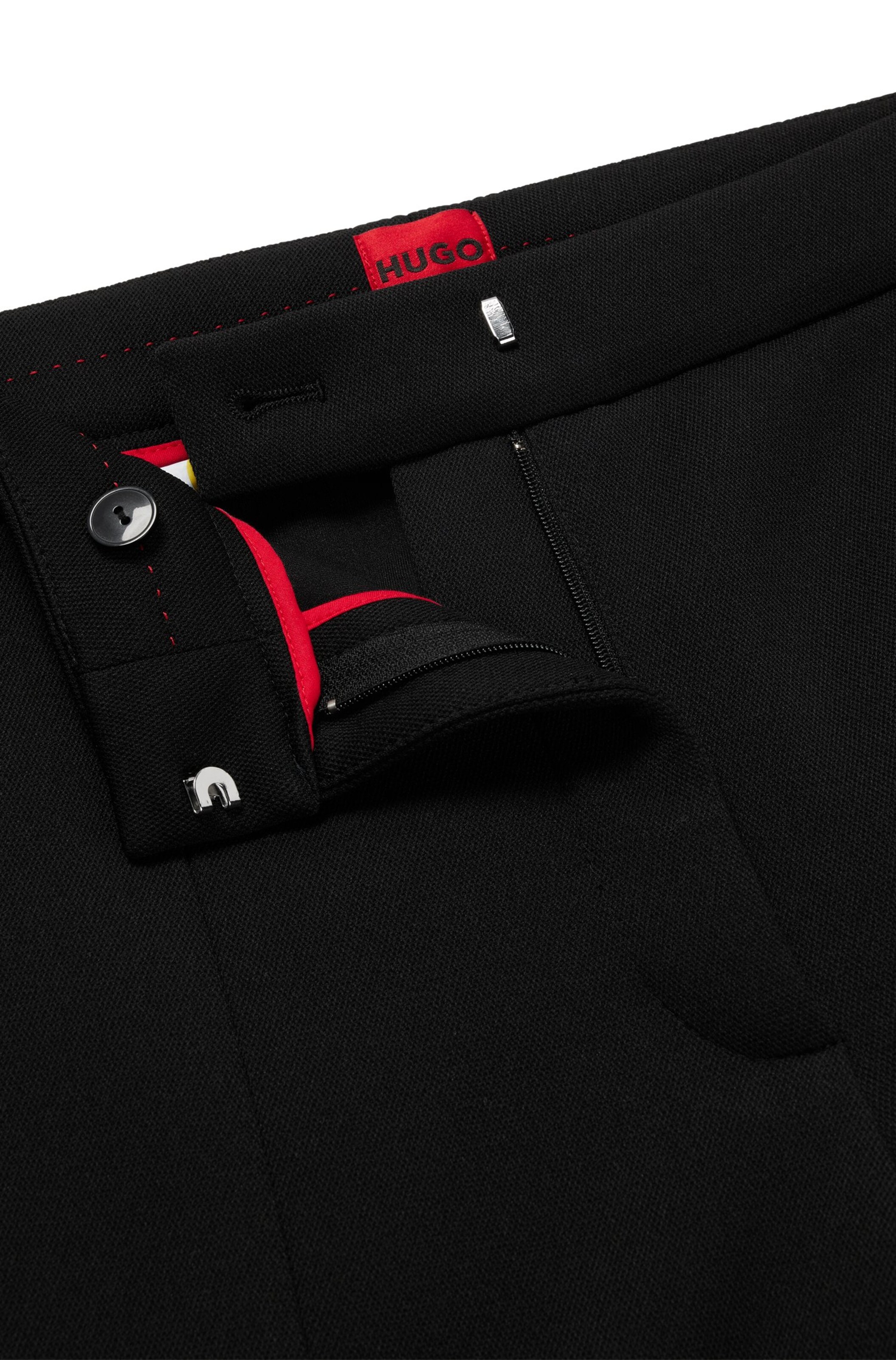 HUGO Slimfit Hose 'Hatisu' in Schwarz