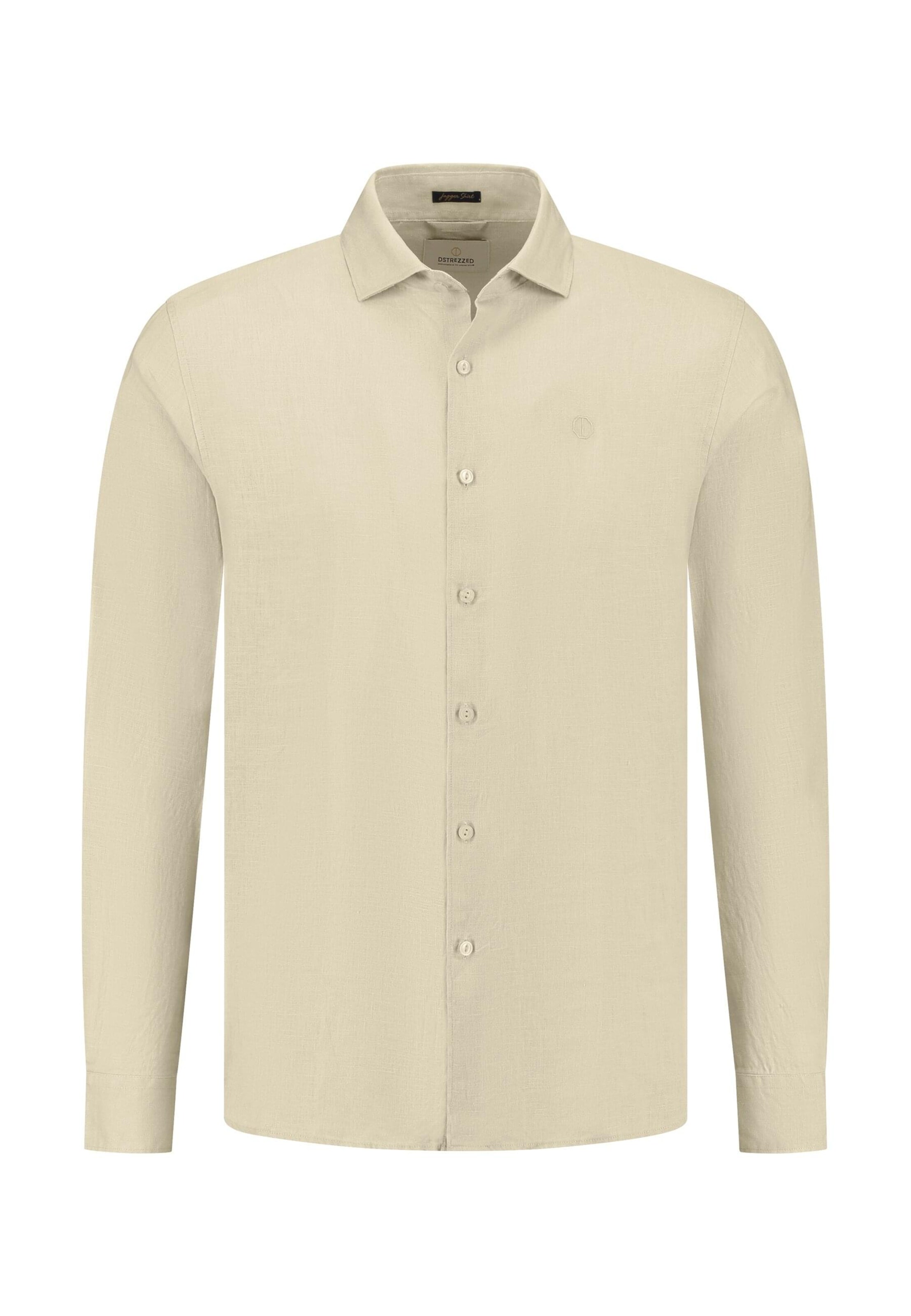 Dstrezzed Hemd 'The Jagger' in Beige: Vorderseite