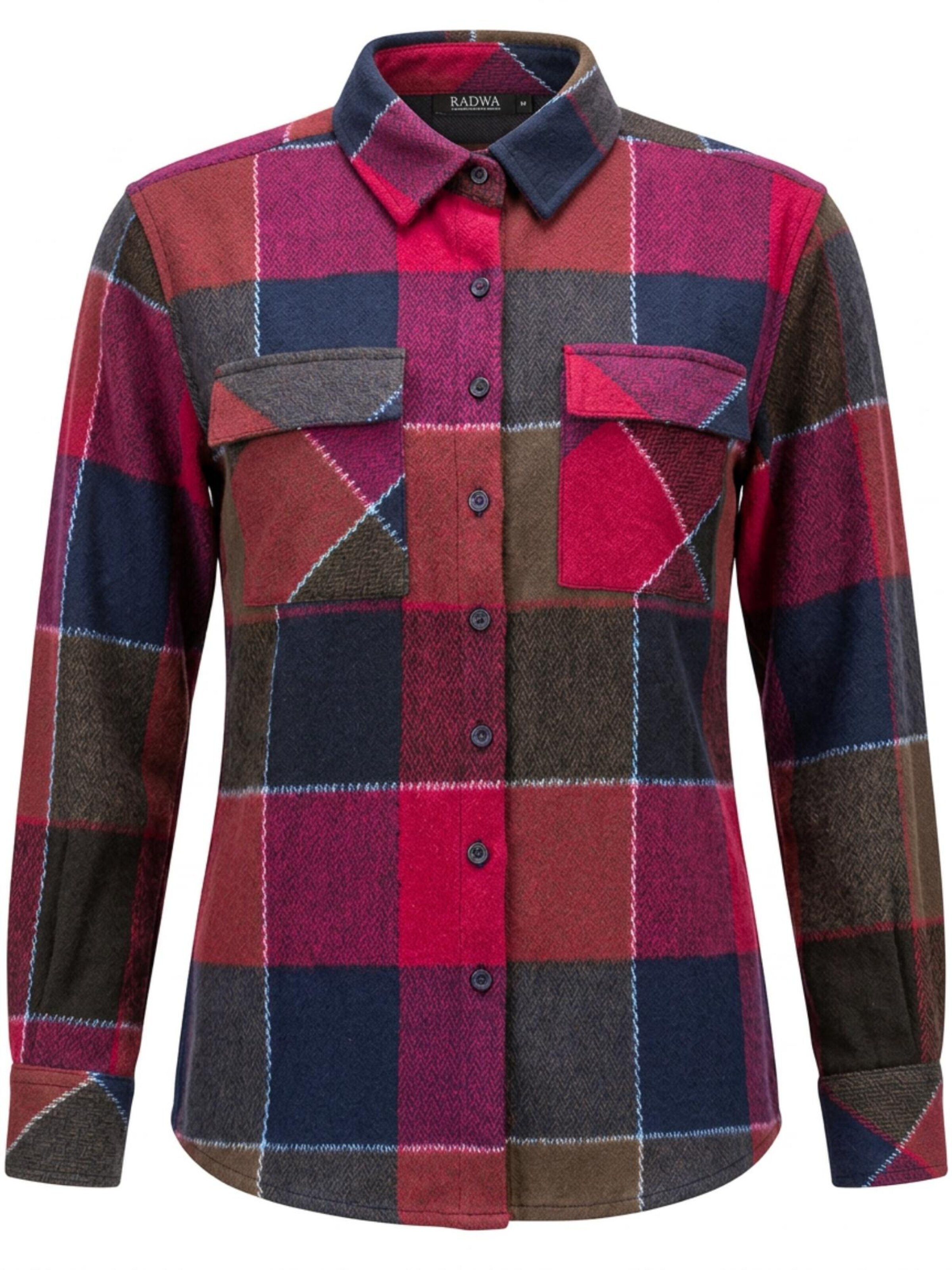 Chemisier 'Comfy Heavyweight Flannel Shirt' Radwa en rouge : devant