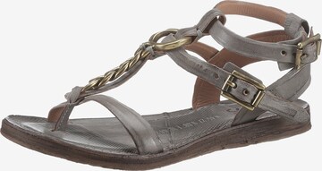 A.S.98 Strap Sandals in Grey: front