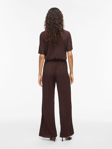 VILA Wide leg Pants 'VIPLisa' in Brown