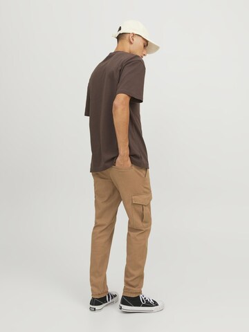 JACK & JONES Slimfit Cargobroek in Bruin