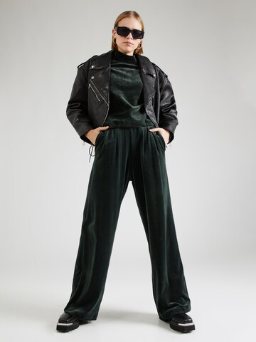 ARMEDANGELS Wide leg Trousers 'JUANA' in Green