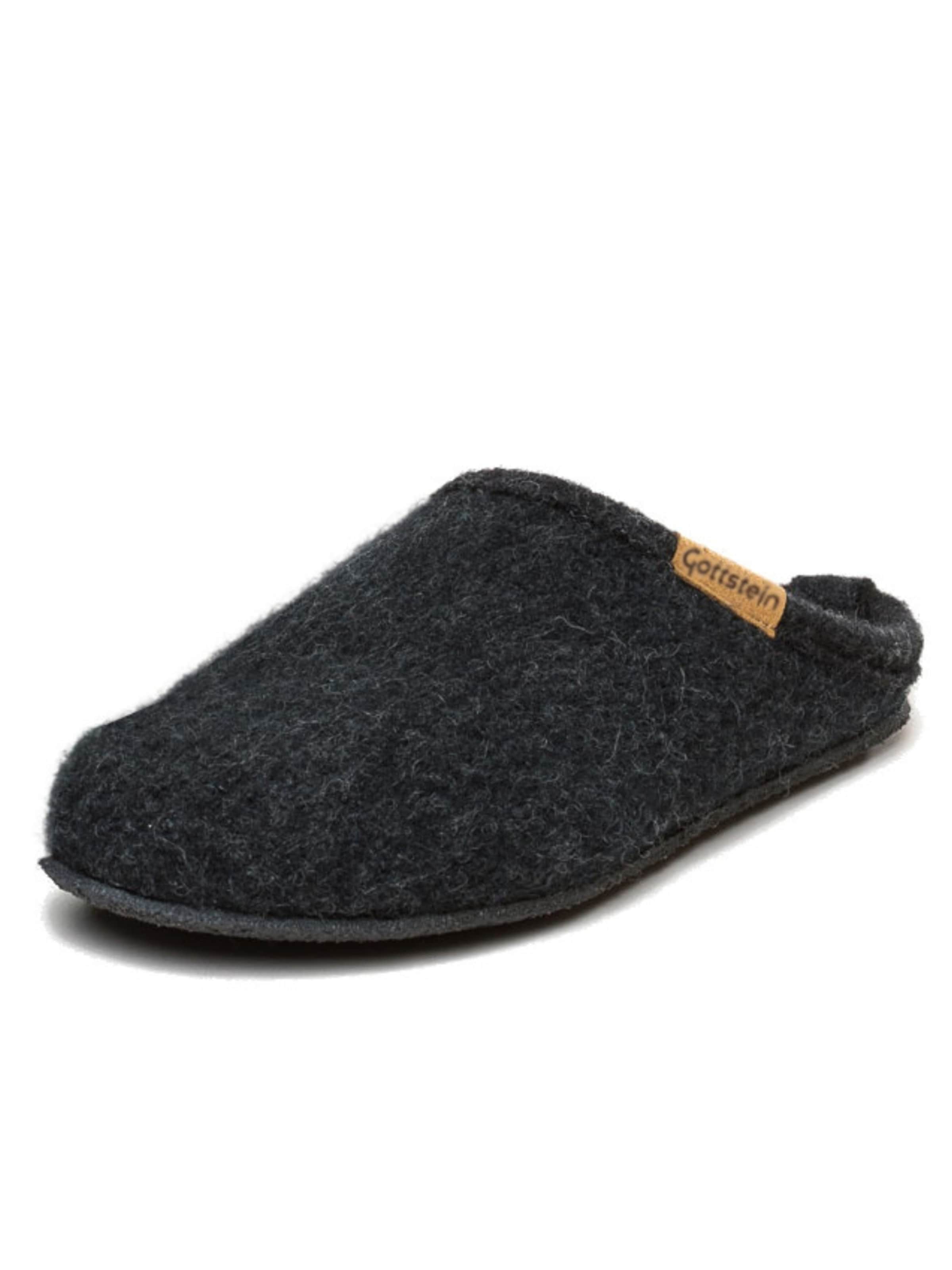 Gottstein Hausschuh 'Walkpantoffel Alpine Light'‌‌‌‌‌‌‌‌‌‌ in Schwarz: Vorderseite