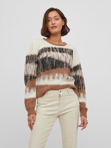 VILA Sweater 'Yoko' in Brown: front